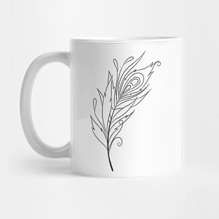 Black and white feather. Mug